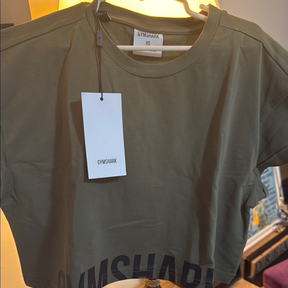 Gymshark Olive Green Crop Top